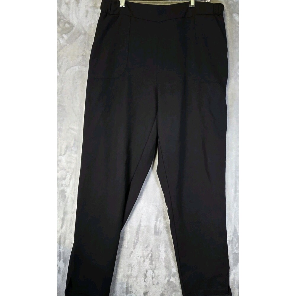 32 Degrees Cool Ankle Length Performance Pants Womens Black Large Pockets